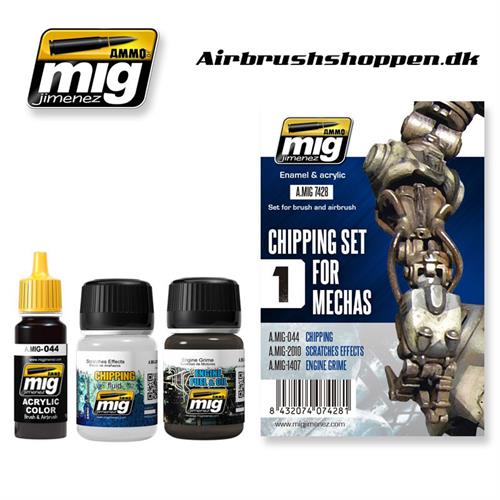 A.MIG 7428 Weathering set Chipping for Mechas